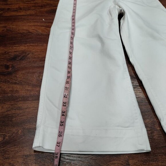 GAP Chic White High Rise Wide Leg Cropped Jeans Women's Size 12 - Picture 8 of 9